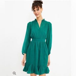 Ann Taylor Loft Clip Godet Flare Dress (Size 4)